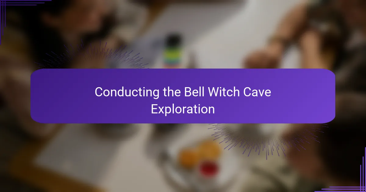 Conducting the Bell Witch Cave Exploration