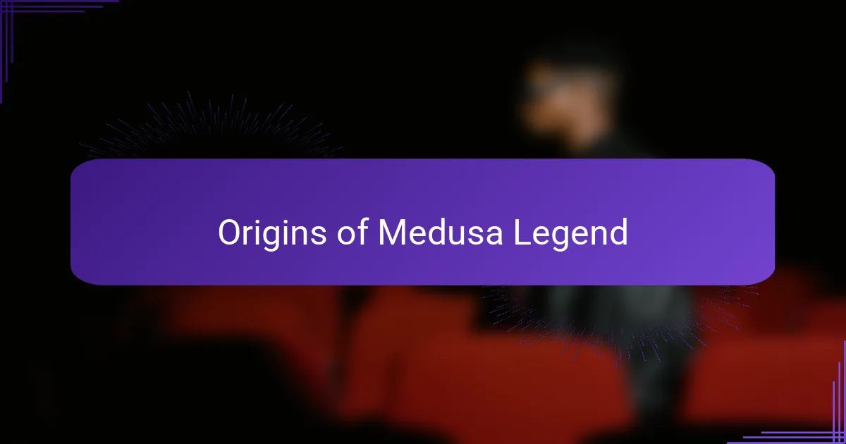 Origins of Medusa Legend