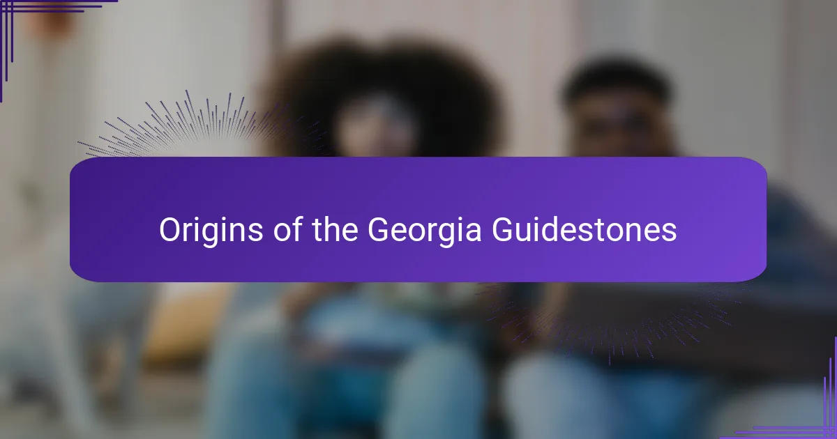 Origins of the Georgia Guidestones
