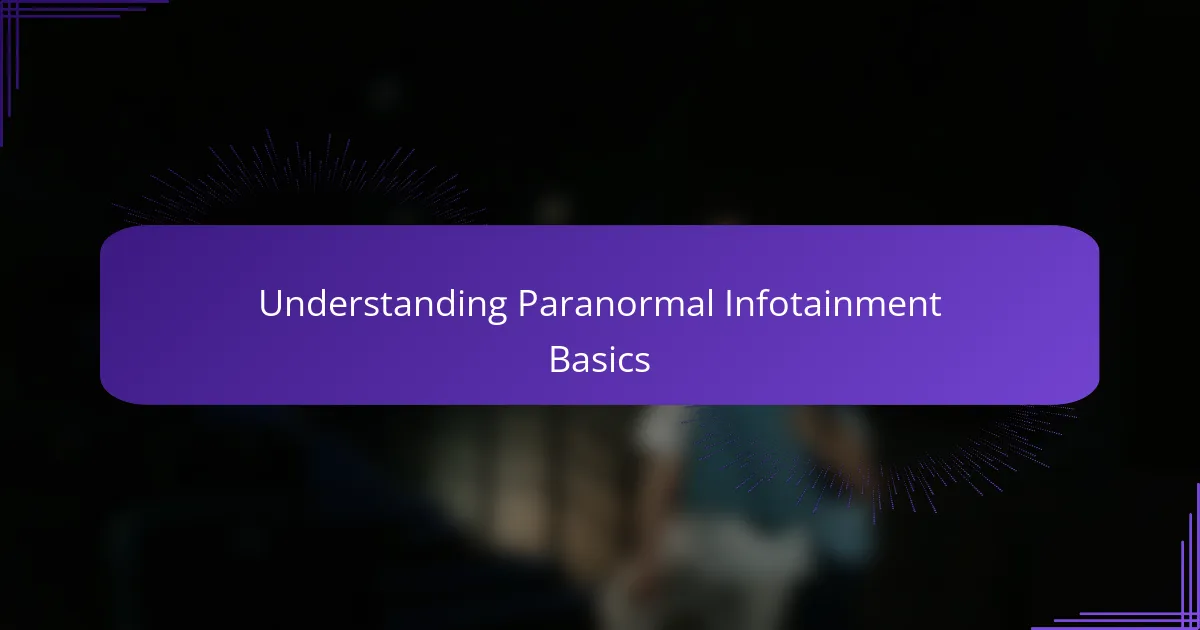 Understanding Paranormal Infotainment Basics